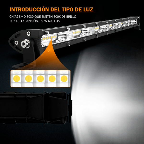 Barra LED Slim 20” 18.000LM Spot Blanco