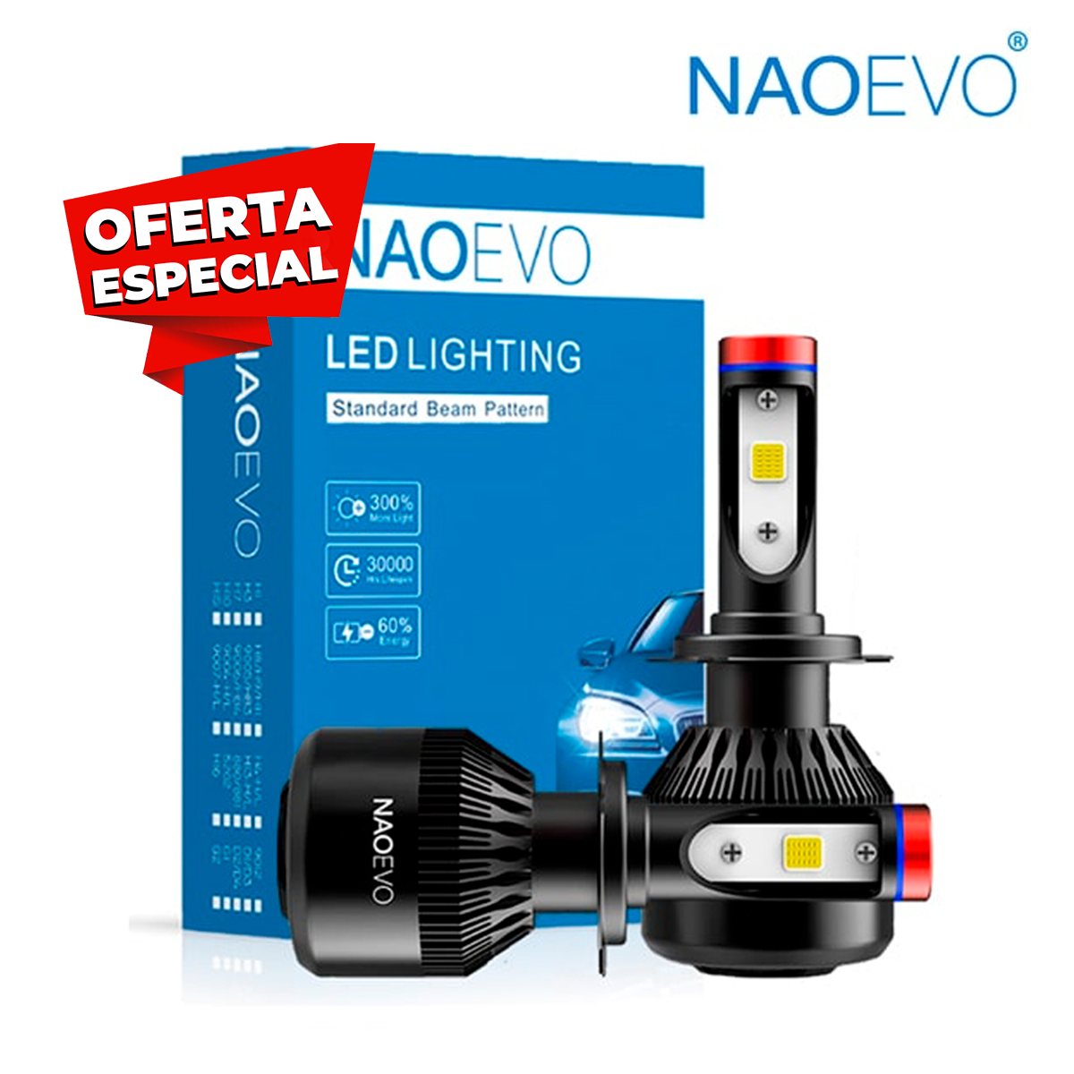 Foco Led K1 H1 8.000LM Chip Cob