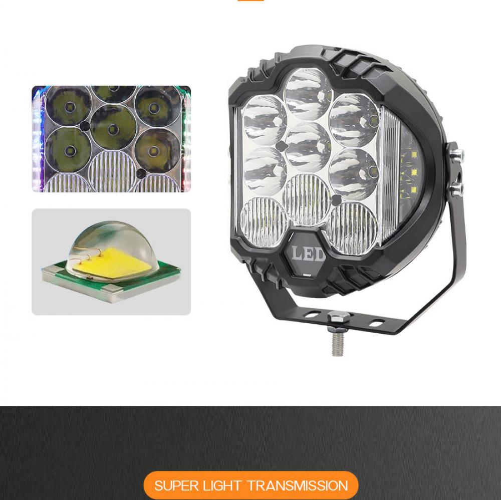 Faros Force Par 7″ Luz Blanca + DRL Azul 18.000LM